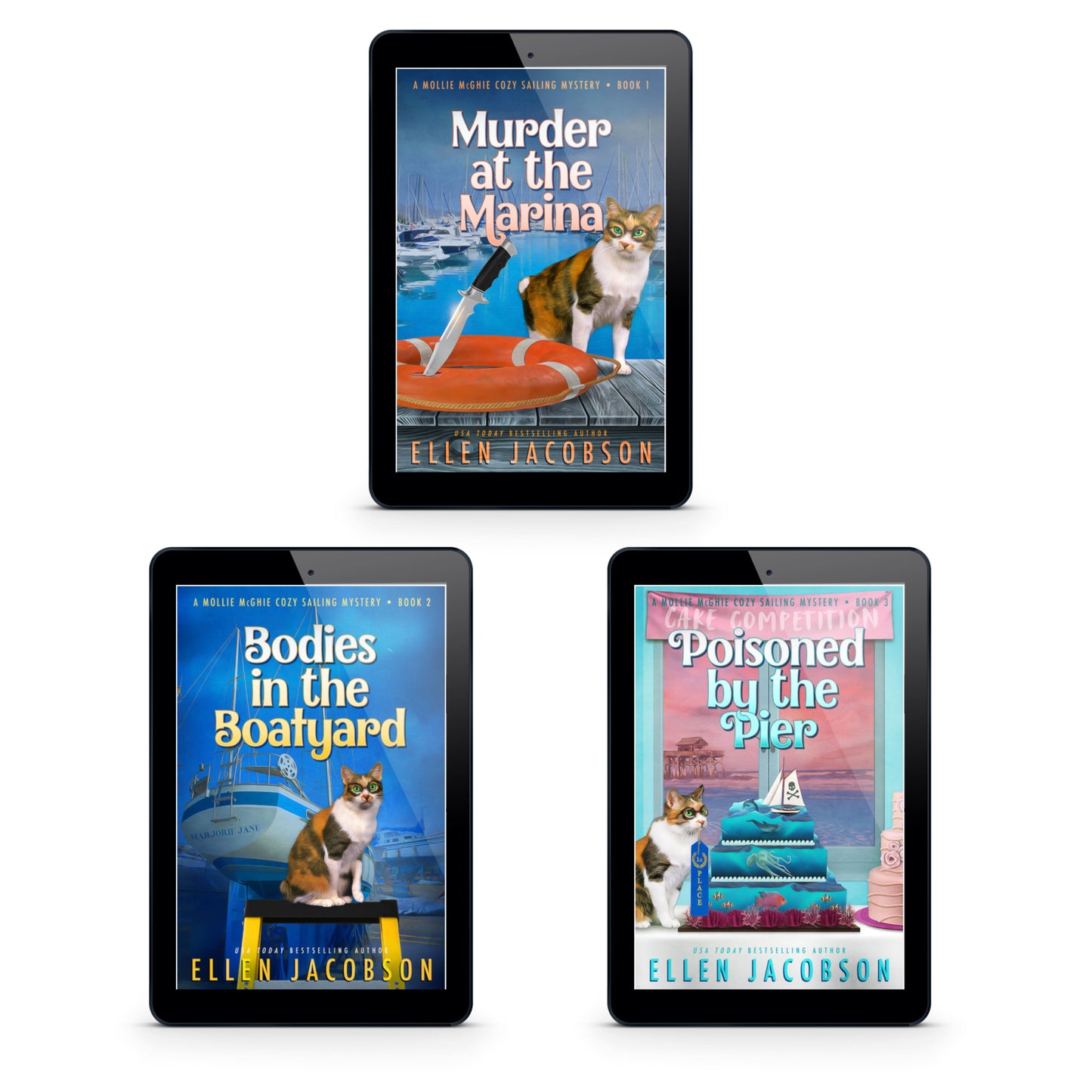 Mollie McGhie Cozy Mystery Ebook Bundle (Books 1-3) including Murder at the Marina, Bodies in the Boatyard, and Poisoned by the Pier