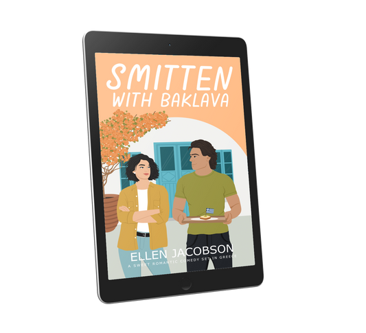 Smitten with Baklava sweet romantic comedy set in Greece ebook cover